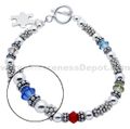 Autism Sterling Silver and Swarovski Crystal Bracelet