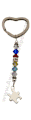 Autism Sterling Silver Key Chain with Swarovski Crystals