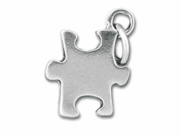 Autism Sterling Silver Puzzle Charm