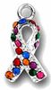 Autism Sterling Silver Swarovski Ribbon Charm