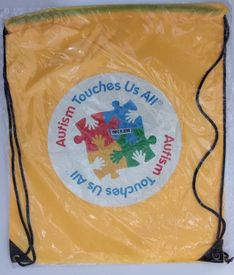 Autism Touches Us All Drawstring Lightweight Backpack