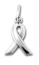 Awareness Sterling Silver Mini Ribbon Charm