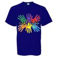 Blue Autism Awareness Adult Shirt "Support,Educate,Advocate"