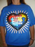 I Love Someone With Autism T-Shirt-Blue Adult and Youth sizes