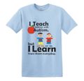 I Teach Children With Autism T-shirt in Light Blue