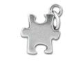 Large Sterling Silver Plated Autism Awareness Puzzle Charm