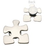 Silver Puzzle Magnetic Back Pin