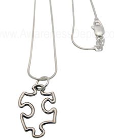 Sterling Silver Puzzle Piece Link Necklace