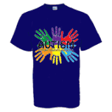 Youth Blue Autism Awareness Shirt-"Support, Educatate, Advocate"