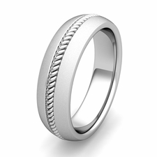 Customized Cable Wedding Band Ring for Men or Women in Gold or Platinum