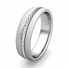 Customized Garland Comfort Fit Wedding Band Ring in Gold or Platinum