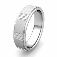 Customized Geometric Wedding Band Ring in Gold or Platinum