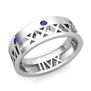 Custom Roman Numeral Diamond or Gemstone Wedding Ring in Gold or Platinum