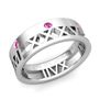 Custom Roman Numeral Diamond or Gemstone Wedding Ring in Gold or Platinum