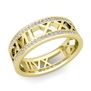 Custom Roman Numeral Eternity Wedding Ring in Gold or Platinum