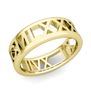 Custom Legacy Roman Numeral Wedding Ring Band in Gold or Platinum