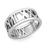 Custom Legacy Roman Numeral Wedding Ring Band in Gold or Platinum