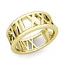 Custom Legacy Roman Numeral Wedding Ring Band in Gold or Platinum