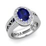 Build Halo Setting Roman Numeral Gemstone Diamond Engagement Ring