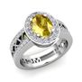 Build Halo Setting Roman Numeral Gemstone Diamond Engagement Ring