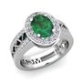 Build Halo Setting Roman Numeral Gemstone Diamond Engagement Ring