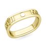 Custom Square Roman Numeral Wedding Band in Gold or Platinum