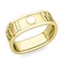 Custom Square Roman Numeral Wedding Band in Gold or Platinum