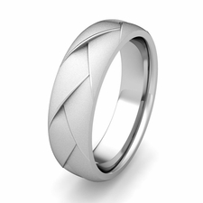 Customized Love Folding Comfort Fit Wedding Band Ring in Gold or Platinum