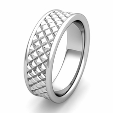 Customized Diamond Cut Wedding Band Ring for Men or Women in Gold or Platinum