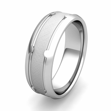 Customized Unique Comfort Fit Wedding Band Ring in Gold or Platinum