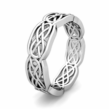Customize Celtic Knot Wedding Ring for Men and Women in Gold and Platinum