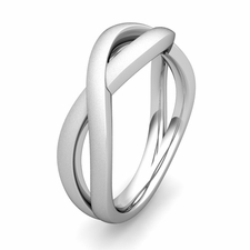 Customized Infinity Wedding Band Ring in Gold or Platinum