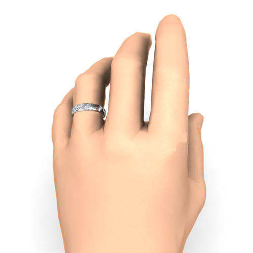 His and Hers Matching Diamond Wedding Band in Platinum|My Love