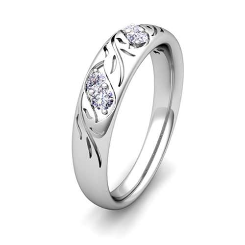 His and Hers Matching Diamond Wedding Band in Platinum|My Love