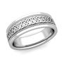 Customize Milgrain Celtic Wedding Ring for Men and Women in Gold and Platinum