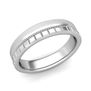 Customized Wedding Band Ring with Milgrain and Brick Details in Gold or Platinum
