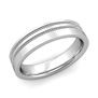 Customized Double Milgrain Wedding Band Ring for Men and Women