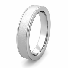 Ridged Edge Wedding Band