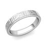 Customized Geometric Wedding Band Ring in Gold or Platinum