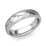 Customized Love Folding Comfort Fit Wedding Band Ring in Gold or Platinum