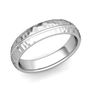 Customized Wave Comfort Fit Wedding Band Ring in Gold or Platinum