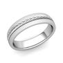 Customized Garland Comfort Fit Wedding Band Ring in Gold or Platinum