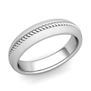 Customized Cable Wedding Band Ring for Men or Women in Gold or Platinum