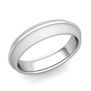 Customized Circle Wedding Band Ring for Men or Women in Gold or Platinum