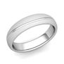 Customized Wave Comfort Fit Wedding Band Ring in Gold or Platinum