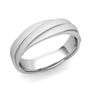 Customized Past Present Future Wedding Band Ring in Gold or Platinum