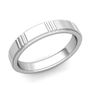 Customized Geometric Wedding Band Ring in Gold or Platinum