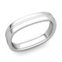 Customized Square Wedding Band Ring in Gold or Platinum