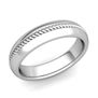 Customized Cable Wedding Band Ring for Men or Women in Gold or Platinum