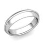 Customized Circle Wedding Band Ring for Men or Women in Gold or Platinum